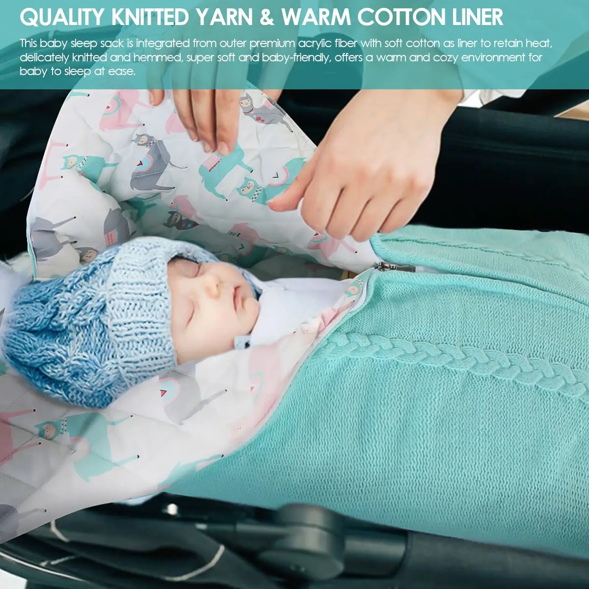 2019 Baby oversized sleeping bags winter as envelope for newborn cocoon wrap sleep bag baby blanket & swaddling | Мать и ребенок