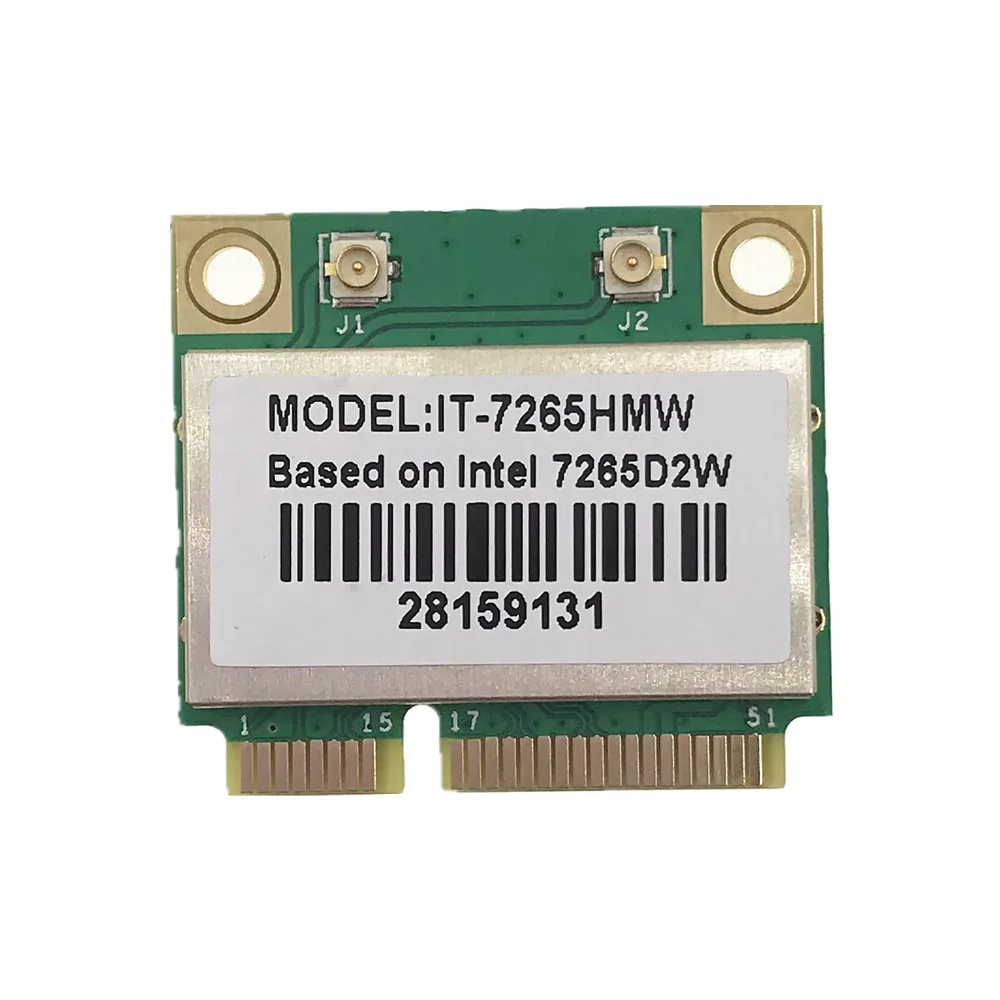 Для Intel 7260 AC 7260HMW 7265 7265HMW 8265 8265HMW 876M Dual Band 2 4 + 5G Fit для Bluetooth V4.0 Wifi Беспроводная мини PCI E