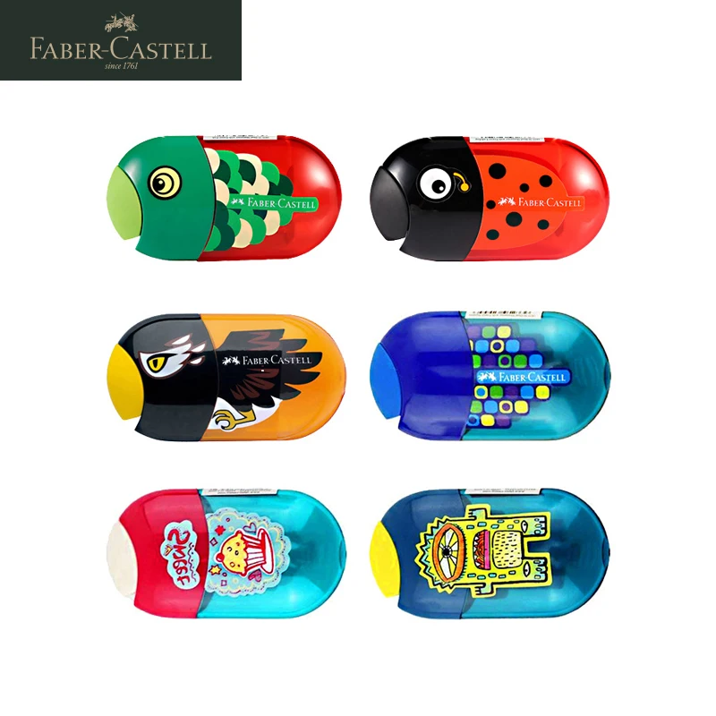 

Симпатичная точилка для карандашей Faber Castell с двойными отверстиями, школьные и офисные принадлежности, креативные канцелярские принадлежно...