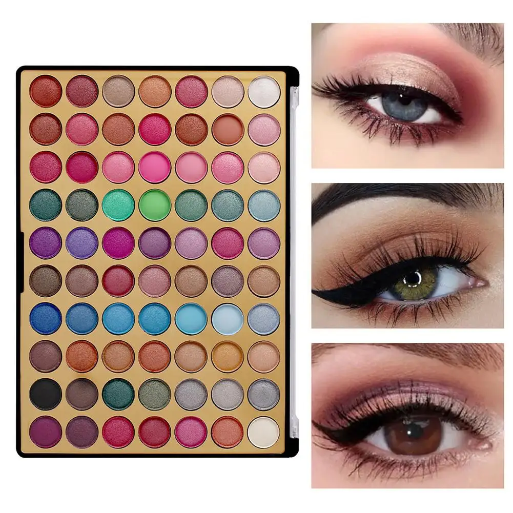 

70 Color Matte Pearlescent Eyeshadow Multicolor Lasting Halloween Makeup Large Plate Multicolor Eye Shadow Plate Makeup Tool