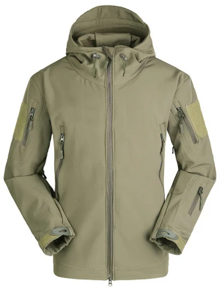 Army Green jacket Одежда для охоты, для улицы, Акула, кожа, tad, тактическая, millitary, флисовая куртка, костюм для мужчин, Лесной бой, флисовая куртка для мужчин - Цвет: Army Green jacket
