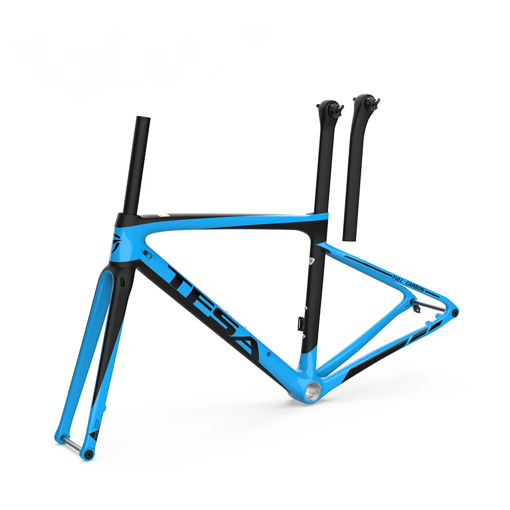 

2021 Hot New Full Carbon Fiber Frame Road Bike Frame Disc Brake with Inner Cable To Send Headset Super Light High Quality Cheap