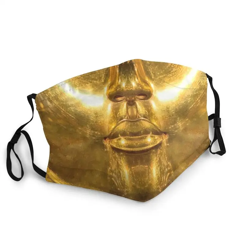 

King Tut Golden Mouth Face Mask Adult Non-Disposable Ancient Egypt Pharaoh Tutankhamun Mask Men Protection Respirator Muffle