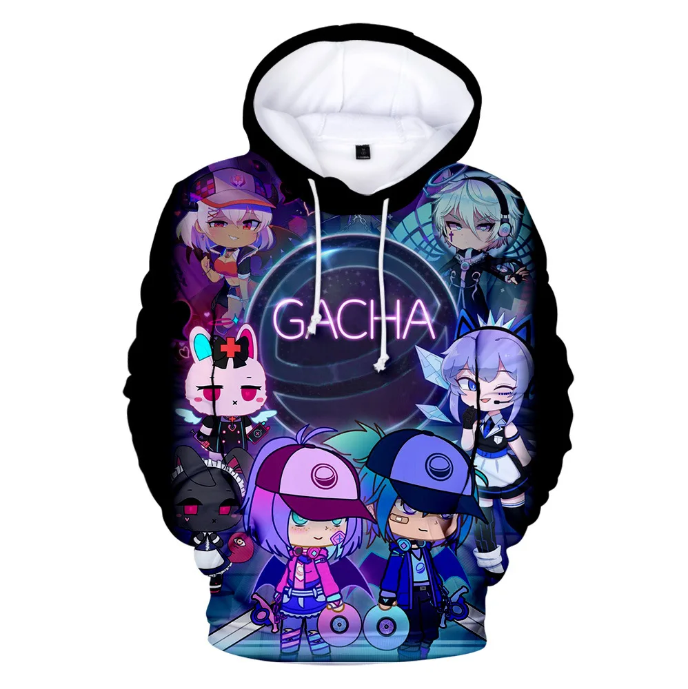 Осень-зима 2020 толстовки Gacha Life с 3D принтом мужские/женские модные уличные