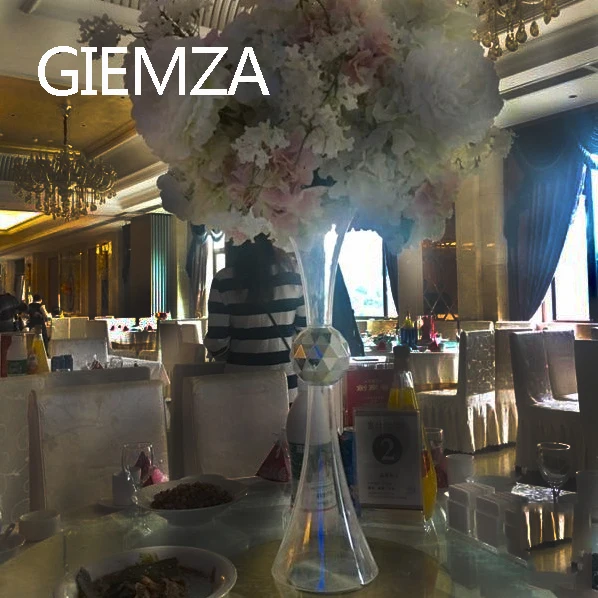 GIEMZA ваза-Горн высотой 60 см 50 см Прозрачные Акриловые реквизиты 1 шт. 2ft свадебный цветок Декор домашний садовый горшок в виде центральных пол