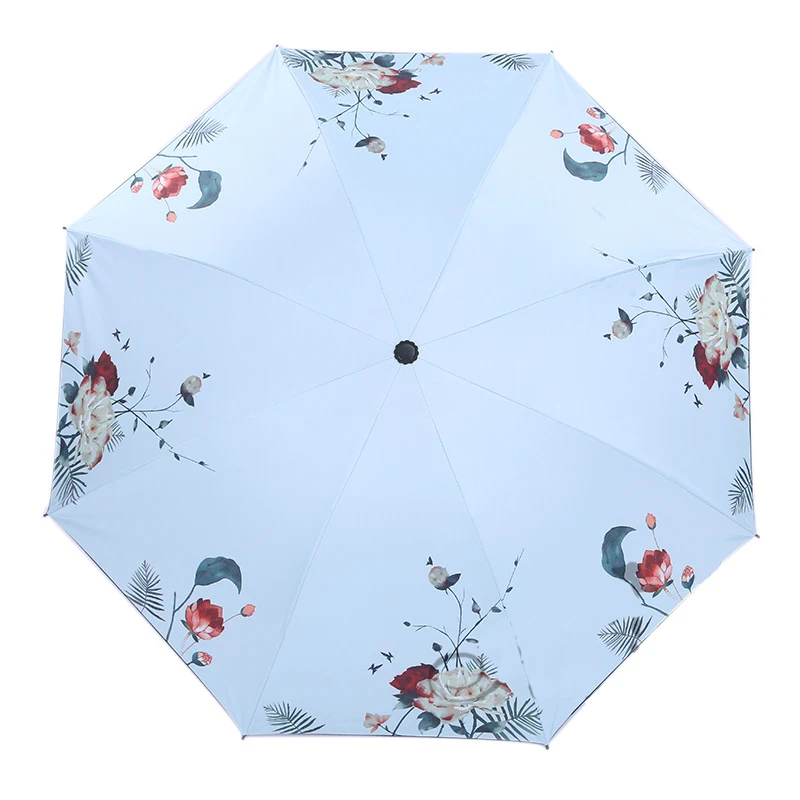 OLN 2019 новый креативный милый тройной складной зонт от дождя женские УФ брендовые