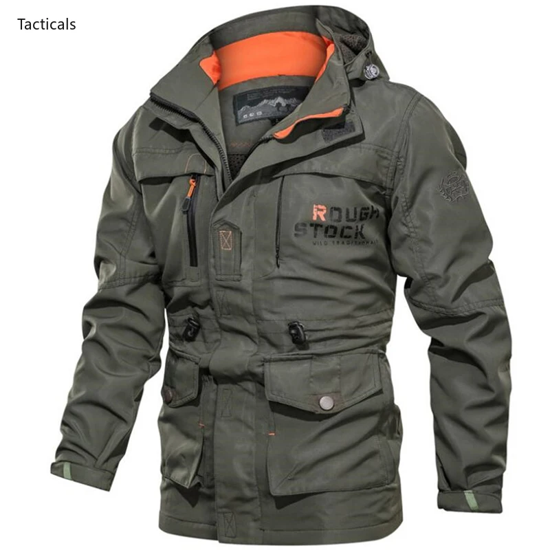 

Men Hiking Jackets Outdoor Breathable Autumn Windbreaker Waterproof Hiking Military Outwear Hooded Coat Sports Trekking Jacket