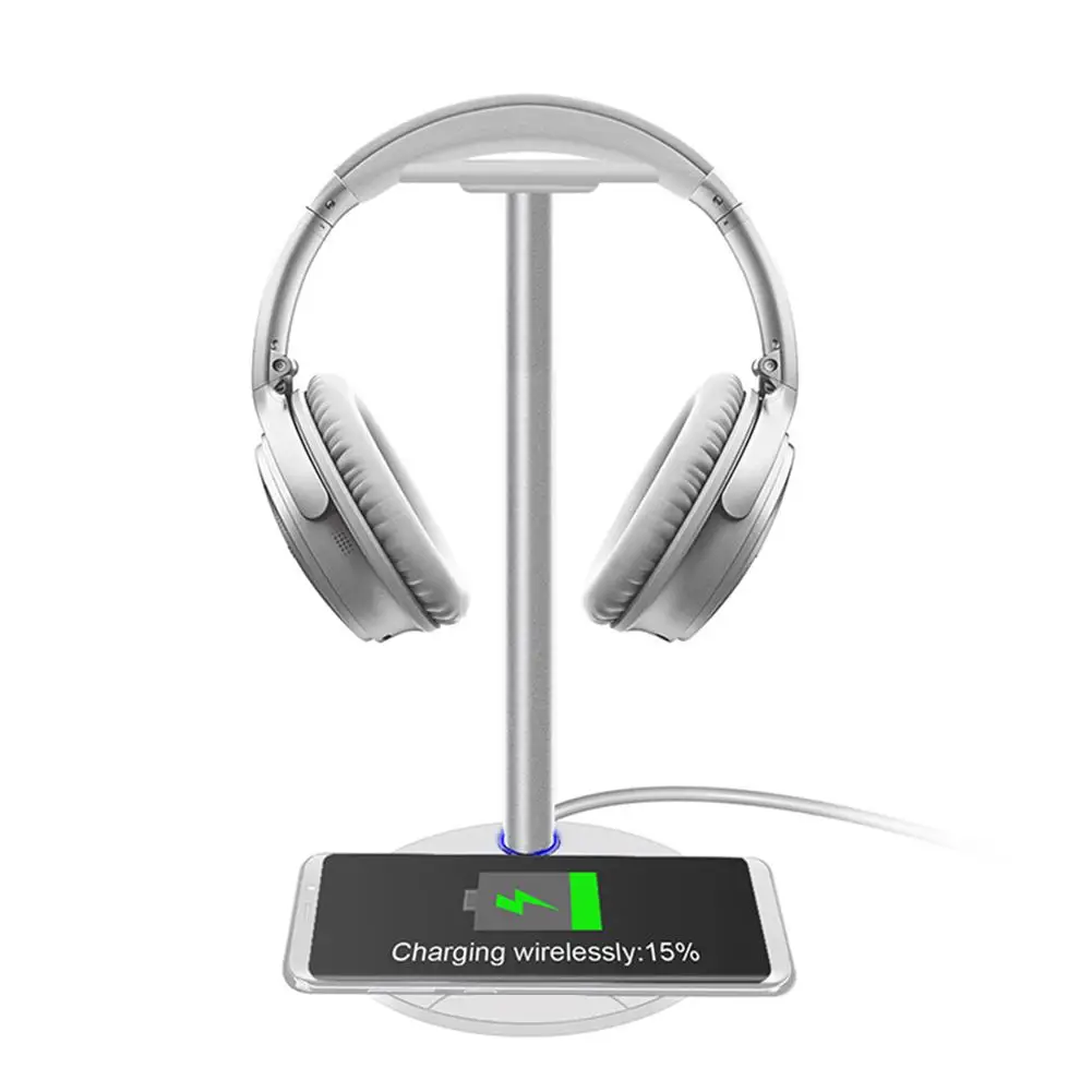 wireless fast charging stand aluminum headphone holder phone charger adapter smart wearable devices accessories free global shipping