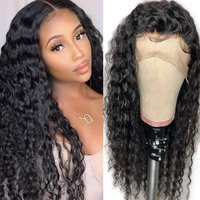 water wave lace front human hair wigs for black women frontal wig transparent lace malaysian wig 150 180 30 inch long hair