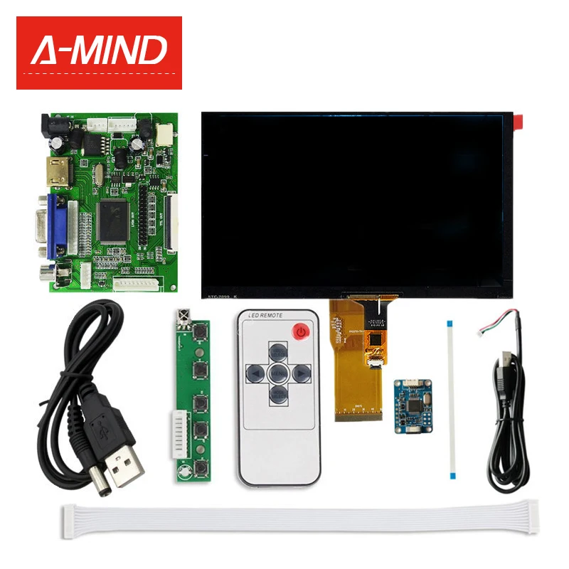 7 дюймовый совместимый с HDMI экран ЖК дисплей + емкостный сенсорный монитором