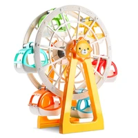 26pcs big size ferris wheel set happy park city lion windmill model building blocks compatible duploed figure toys baby gift