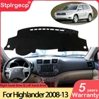 Нескользящий коврик для Toyota Highlander XU40 Kluger 2008  2013, накладка на приборную панель, Солнцезащитный коврик, аксессуары для коврика 2009 2011 2012