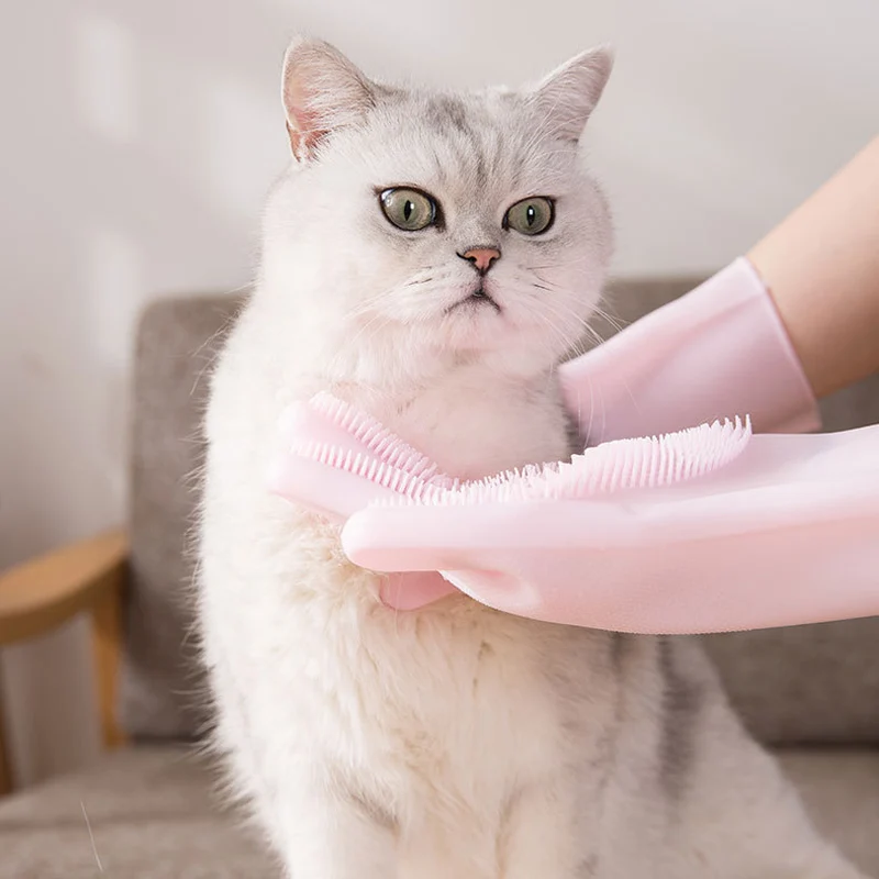 [Обновленная версия] перчатка для ухода за домашними животными Массажная щетка