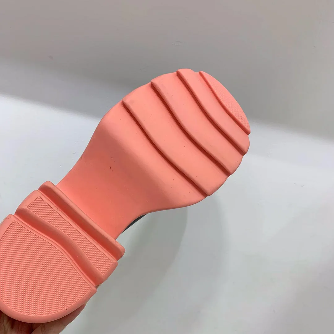 Шлепанцы женские на платформе роскошные брендовые открытый носок кристаллы