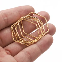 10pcs lot gold stainless steel twisted hexagon jump rings twisted closed for diy connector earring jewelry making wholesale