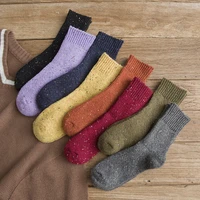 woman socks autumn winter thicken warm long socks for women solid casual kawaii cashmere wool homewear boots floor sleeping sock