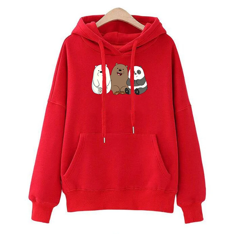 Толстовки с аниме принтом панды медведя Толстовка для женщин мужчин длинным