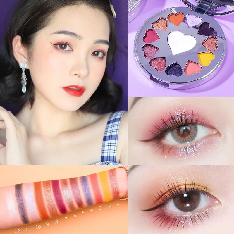 4 шт. набор для макияжа тушь помада тени век Палитра профессиональный макияж