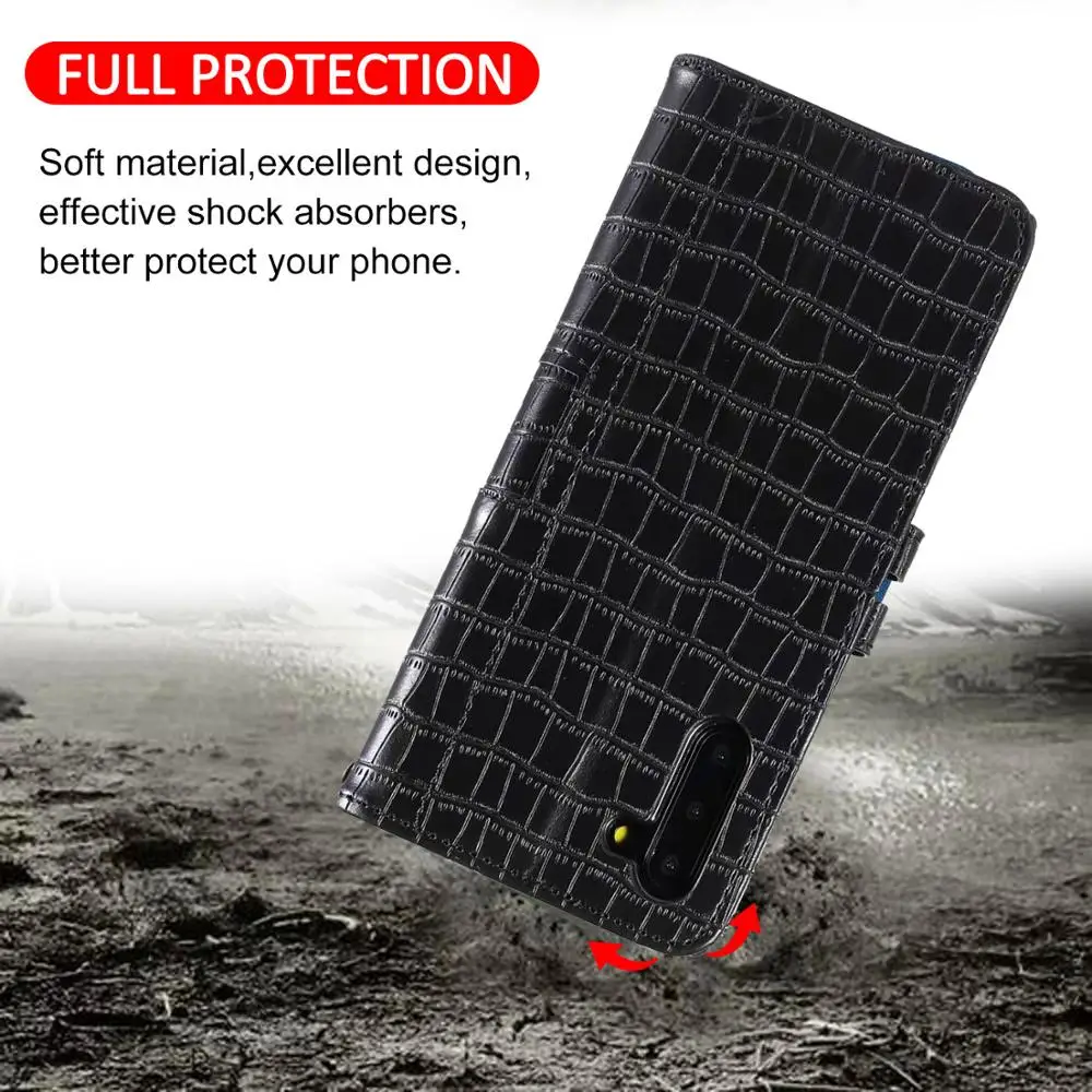 S8 S9 Plus S10E S20 FE S21 Ultra S7 Edge Leather Wallet Case For Samsung Galaxy Note 8 9 Note 10 Lite Card Slot Flip Stand Cover