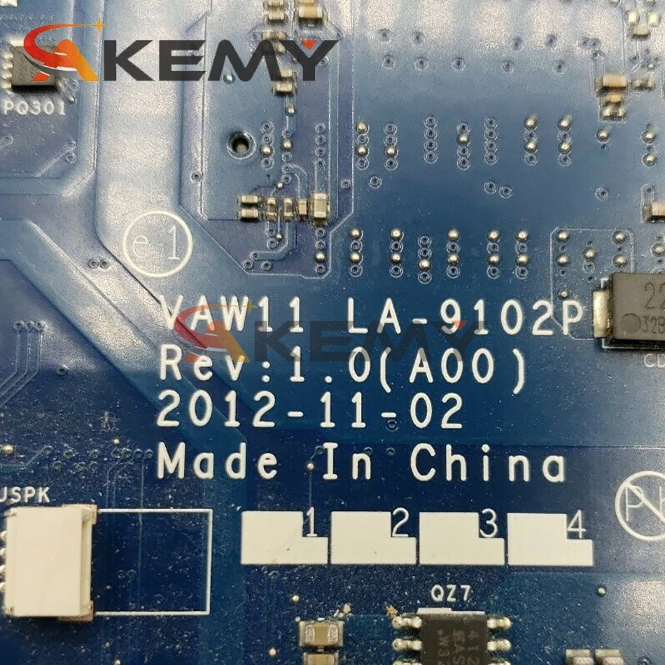 Akemy для Dell Inspiron 17 3721 Материнская плата ноутбука CN-0KCFDN 0KCFDN VAW11 LA-9102P основная 2127U