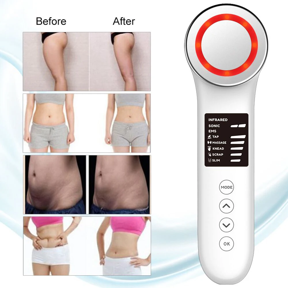 Kopen 3-in-1Body Afslanken Massager Ultrasone Golf Ems Vibratie Infrarood Therapie Vet Brander Apparaat Gewichtsverlies Anti Cellulite Machine