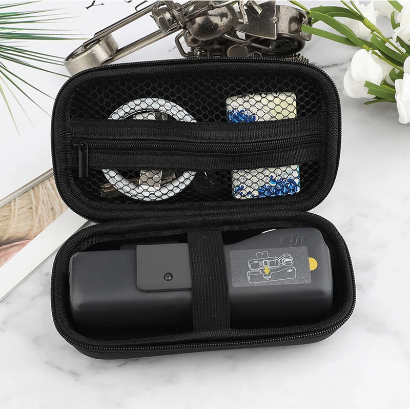 Portable mini Storage bag Waterproof Protective case PU Box With lanyard For DJI Osmo Pocket Handheld Gimbal Camera Accessories |