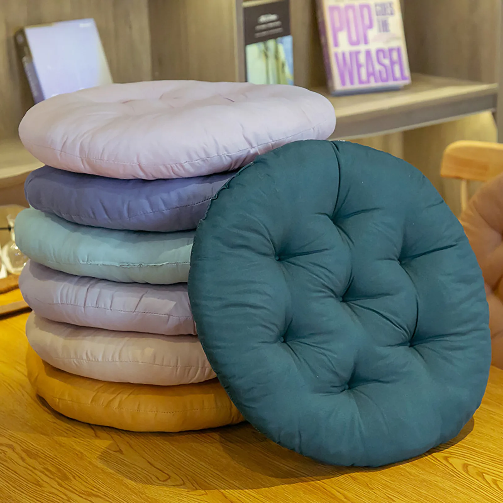 

Stool Cushion Linen Cotton Office Computer Chair Round Protective Cushion Cartoon Cushion Hip Chair Chair Backrest Pillow