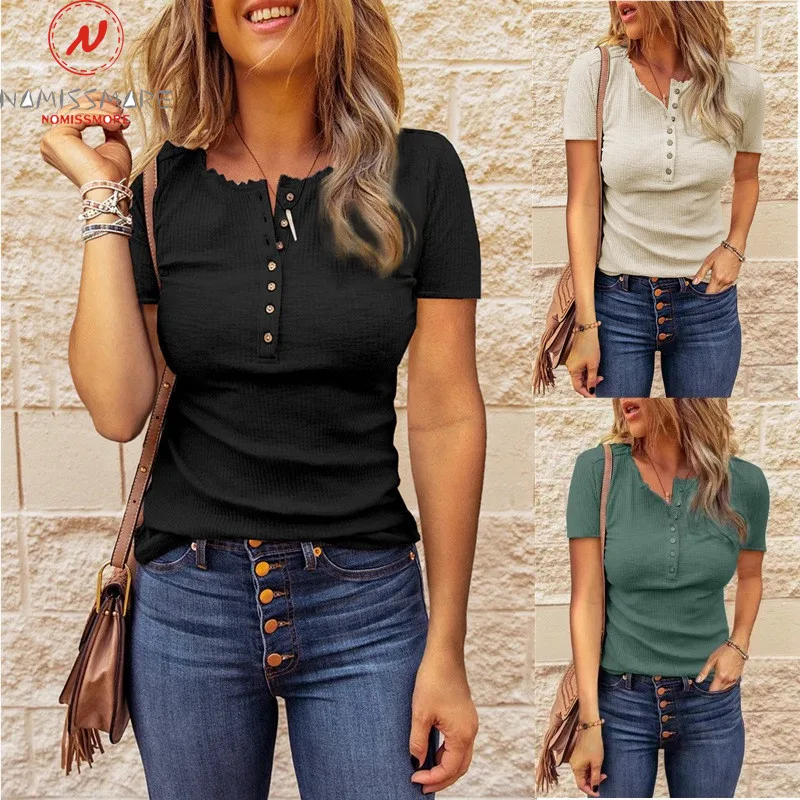 

Женская однобортная футболка, с круглым вырезом и коротким рукавом