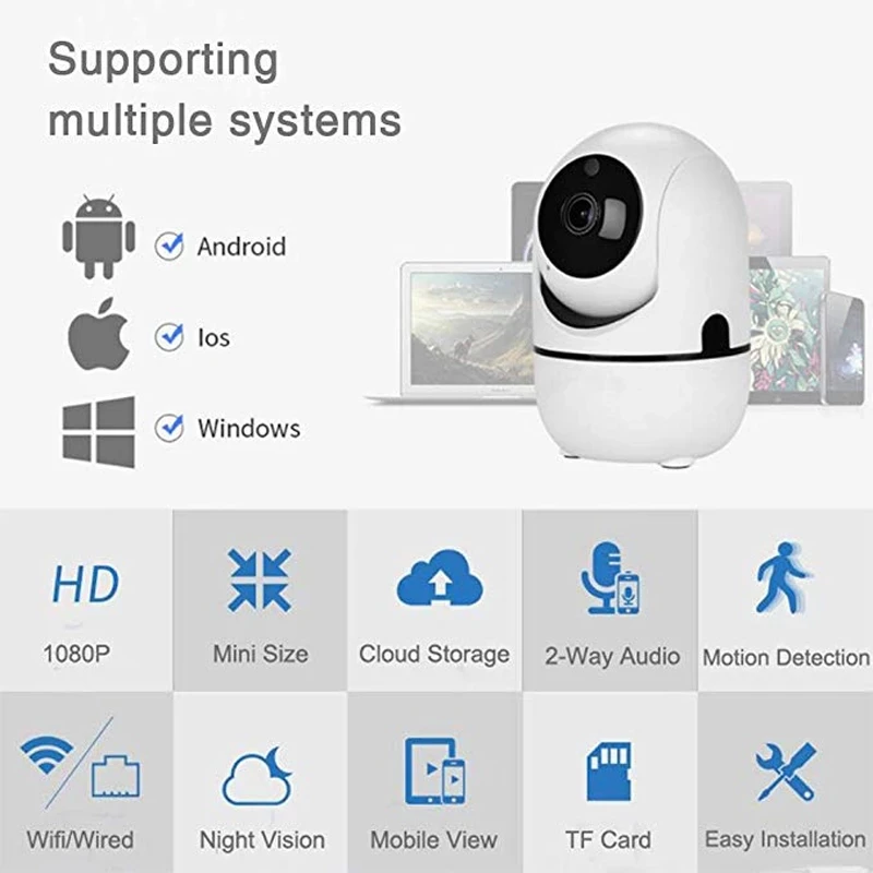 

Surveillance Cameras With WiFi YCC365 Video IP 1080P Home Security Wireless IP Camera Cloud Auto Tracking Motion Detection Cam