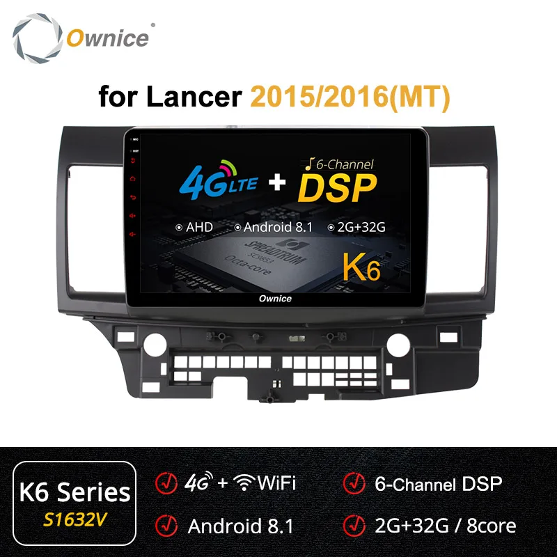 Ownice 10," Android 9,0 360 Pano ram a DSP 8core k3 k5 k6 автомобильный DVD для MITSUBISHI LANCER X 64G rom 4G ram 4G LTE SPDIF - Цвет: S1632 K6