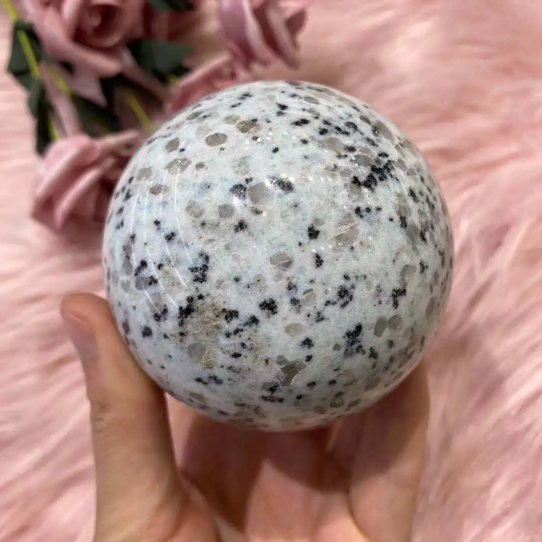 

NATURAL KIWI CRYSTAL CRYSTAL BALL REIKI THERAPY ROOM DECORATION
