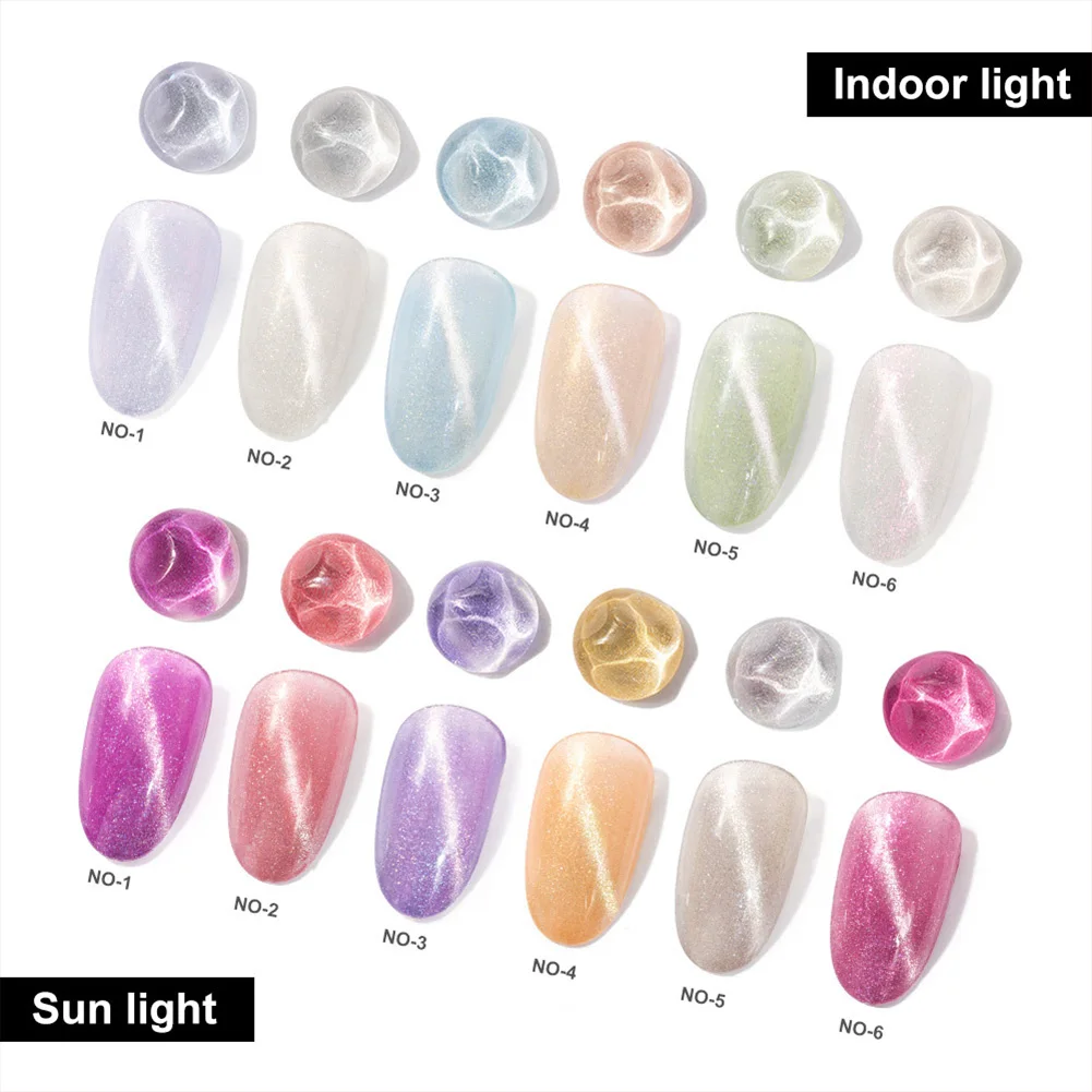 Гель-лак для ногтей кошачий глаз УФ/светодиодный меняющий цвет | Красота и