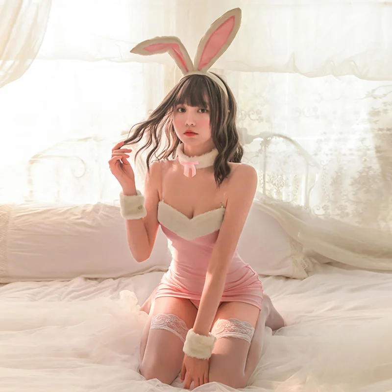 Привлекательные аниме костюмы для косплея Bunny Girl женский наряд обтянутый грудью