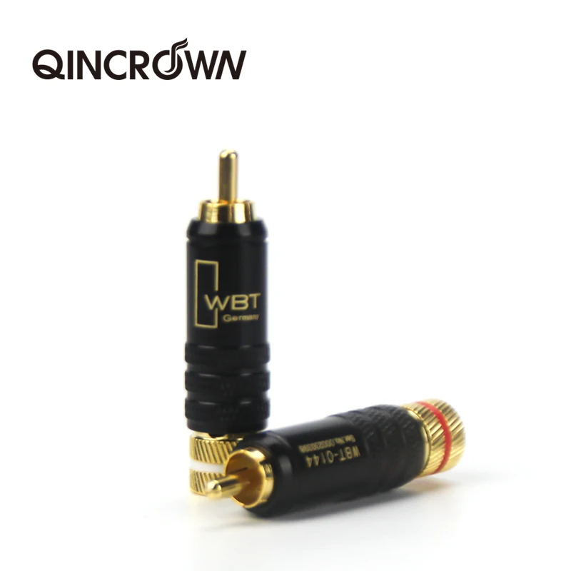 Hi Fi 4 шт. разъемов RCA мужской WBT 0144 сигнальная линия разъем Лотос глава медь штекер