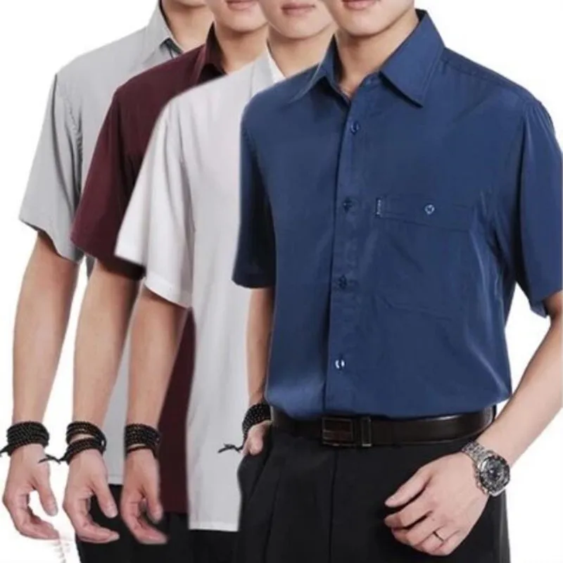 2021 мужские рубашки летние в возрасте от пятидесяти до шестидесяти лет