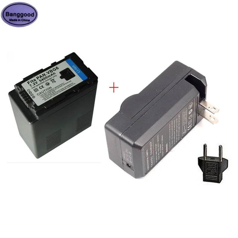 7 2 V 5400 мА/ч VW VBG6 VWVBG6 Камера Батарея + AC Зарядное устройство для цифрового