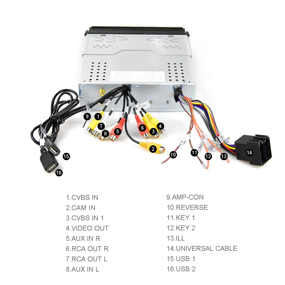 Автомобильный мультимедийный плеер 1 din Android 8 GO четырехъядерный GPS навигация 7