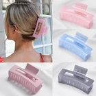 Женская Винтажная заколка для волос, элегантная ацетатная Заколка-краб геометрической формы, аксессуар для волос