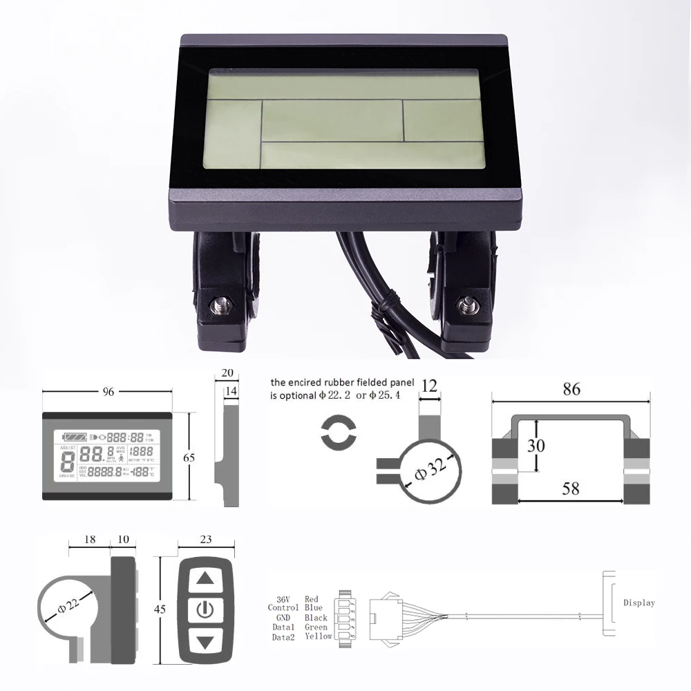 Контроллер электровелосипеда 24V 36V 350W 500W 20A бесщеточный прямоугольную волну