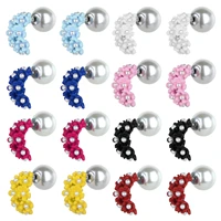korean creative flower hoop earring for women girls fashion simple paint metal colorful floral earring boho gift jewelry
