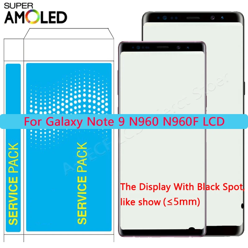 ЖК дисплей SUPER AMOLED N960 для Samsung Note 9 сенсорный экран рамка в сборе Galaxy N960F N960DS с