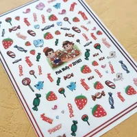 3d nail art sticker newest wg strawberry design decal stamping japan type nail decoration tools