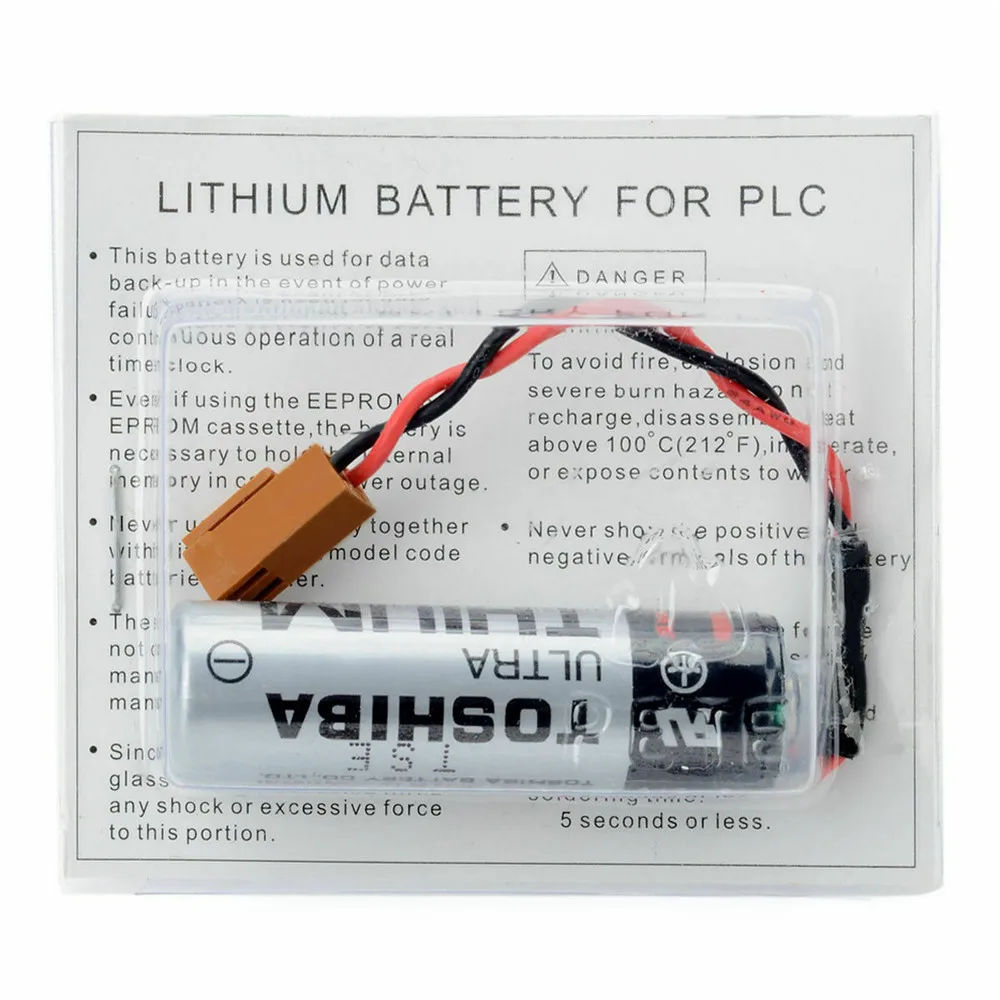 5 упаковок Литиевая батарея Toshiba ER6V/3 6 V 2400mAh PLC + штепсельная Вилка для оборудования