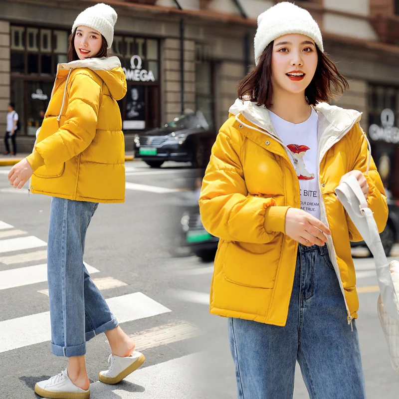 Women Winter Jacket Coat Hooded Thick Warm Short Parkas Outerwear White Plus Size XXL Female Puffer | Женская одежда