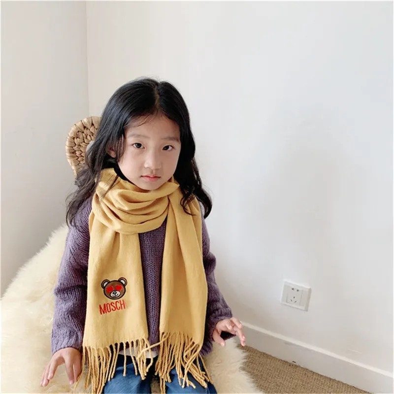 Брендовый медведь 2020 зимние детские кашемировые милые шарфы теплые для