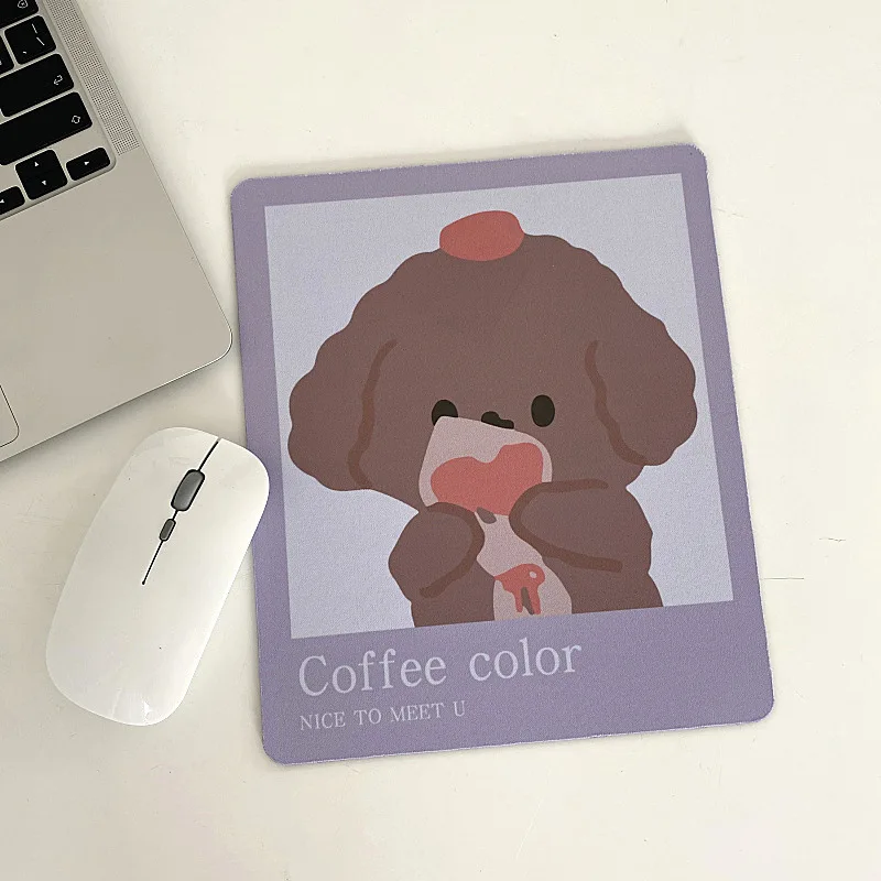 Коврик для мыши Ins с мультяшным рисунком резиновый нескользящий милый коврик