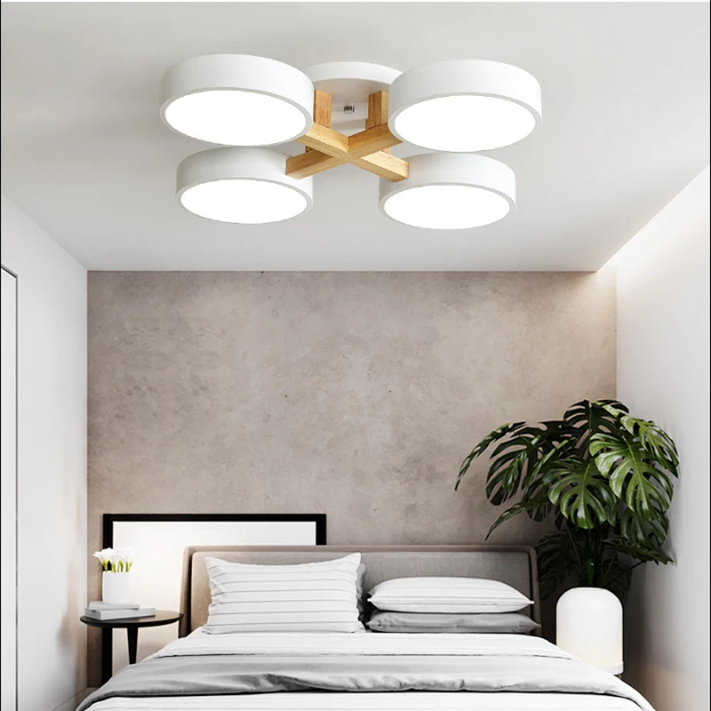 

Wood Ceiling Lights Nordic Design Bedroom Living Dining Room Lighting Fixtures Luminaire Lustres Restaurant Chandeliers Lighting