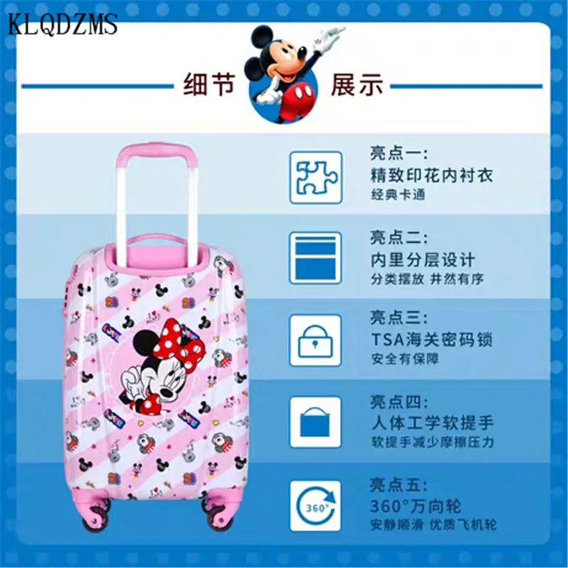 

KLQDZMS 20inch high quality children cartton travel suitcase ABS PC rolling luggage spinner trolley case with wheels