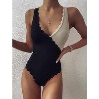 2021 sexy one piece swimsuit women cut flower swimwear push up monokini patchwork bathing suits summer beach wear swimming suit