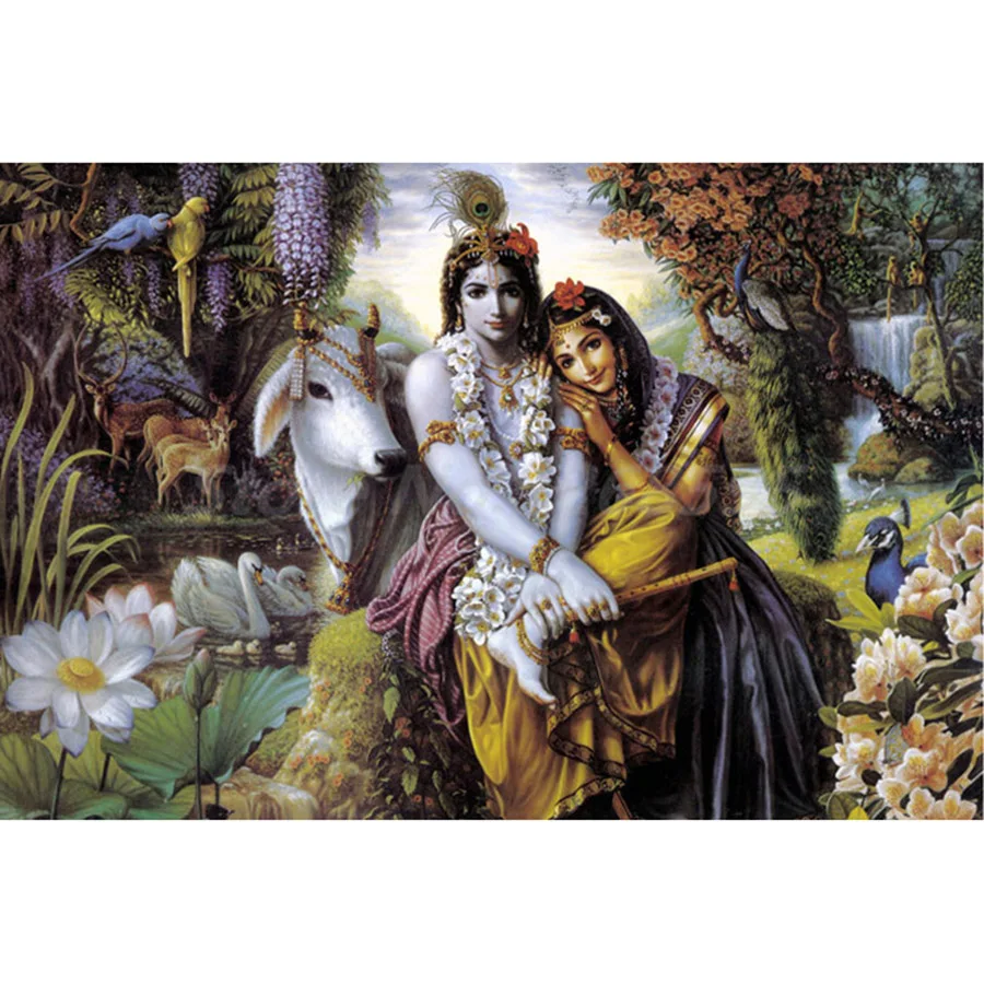 Алмазная 5D картина с полным покрытием индуийский Бог Radha Krishna Love 2 алмазная